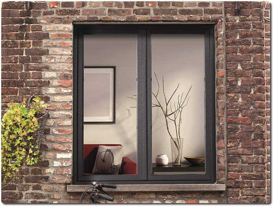 Fenêtre PVC Ambre gris anthracite Fenêtre PVC Ambre gris anthracite