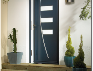 Porte ALU HABITAT Alizé gris anthracite